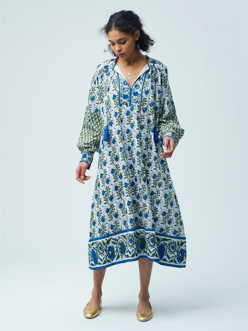Cotton Essa Print Yukari Dress｜SZ Blockprints(エスゼット ブロックプリント)｜Ron Herman