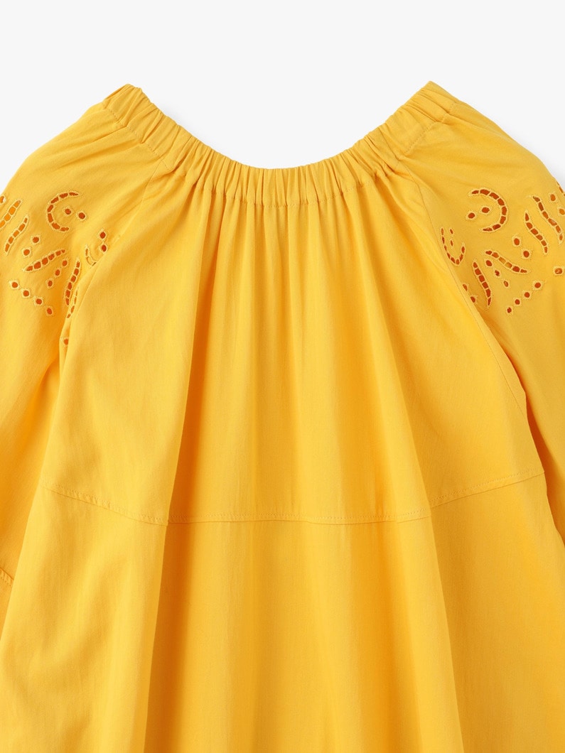 Organic Cotton Cutwork Lace Dress 詳細画像 orange 3