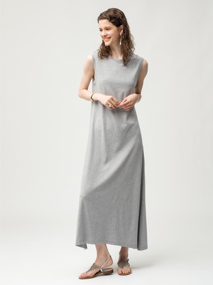 Bamboo Cotton Sleeveless Dress 詳細画像 gray