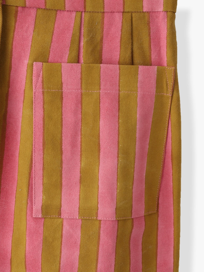 Canvas Thick Striped Pencil Skirt 詳細画像 pink 5