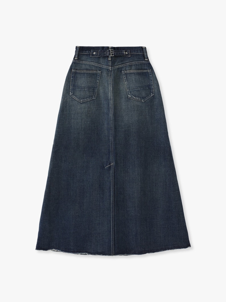 Denim Maxi Skirt 詳細画像 aging blue 2