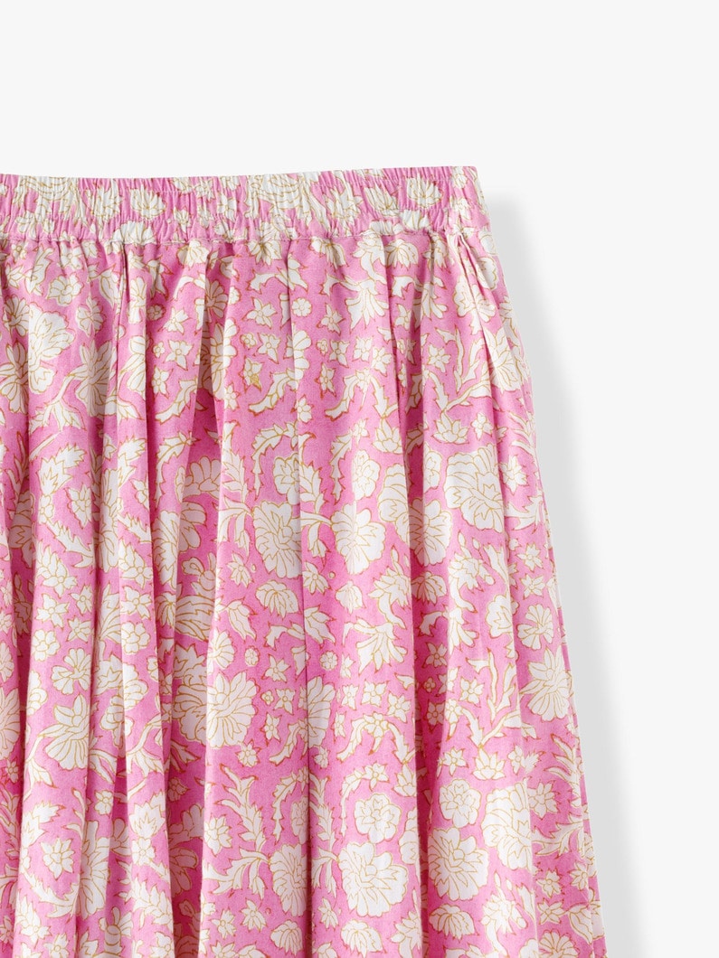Nila Print Gather Skirt 詳細画像 pink 5