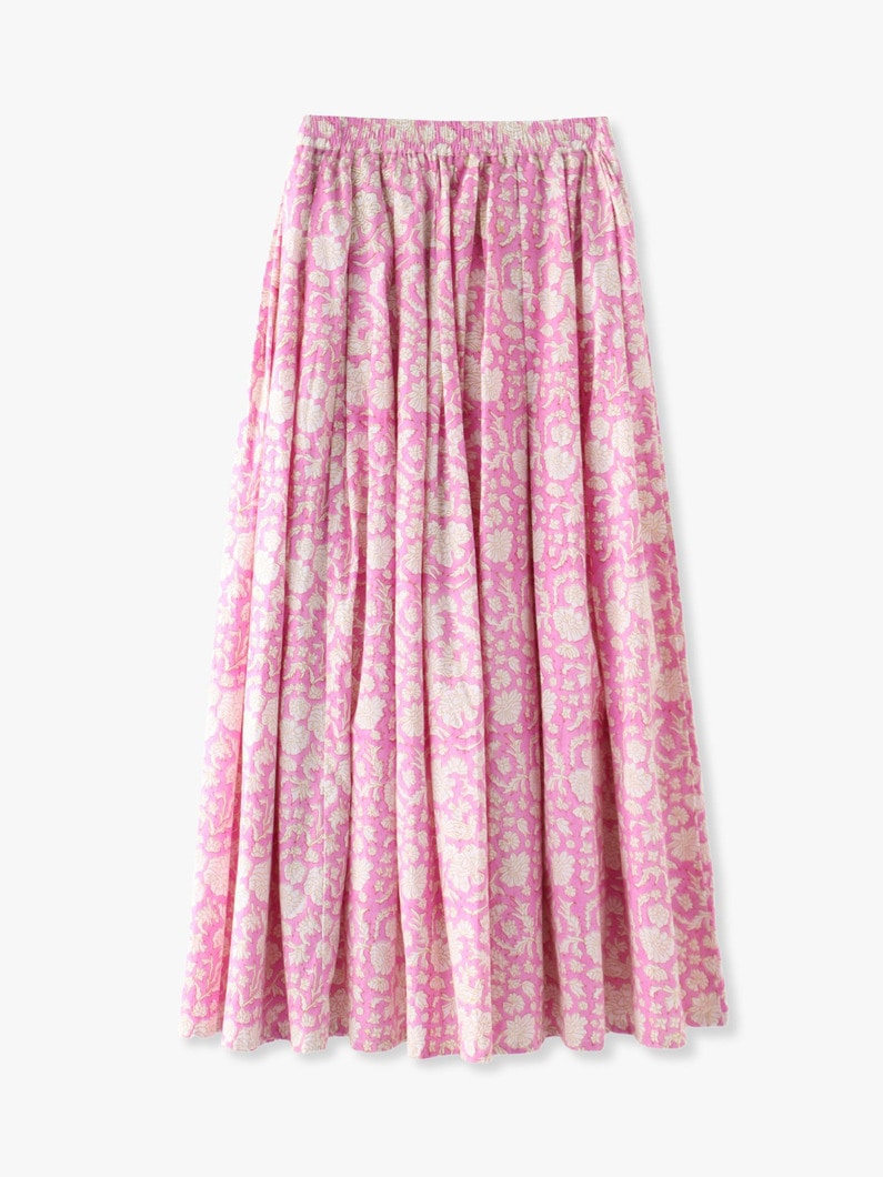 Nila Print Gather Skirt 詳細画像 pink 3
