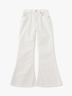 Flare Stretch Corduroy Pants (white/beige/light green/light blue) 詳細画像 white