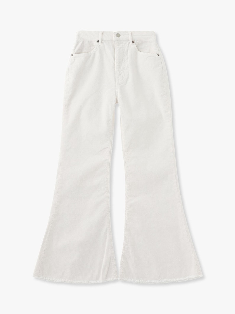 Flare Stretch Corduroy Pants (white/beige/light green/light blue) 詳細画像 white 1
