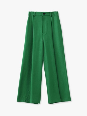 Flare Tuck Wide Pants 詳細画像 green