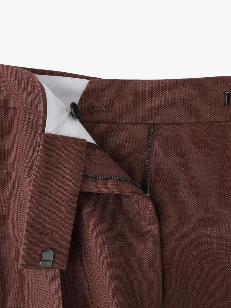 Botanical Medium Linen Pants (brown) 詳細画像 brown 4