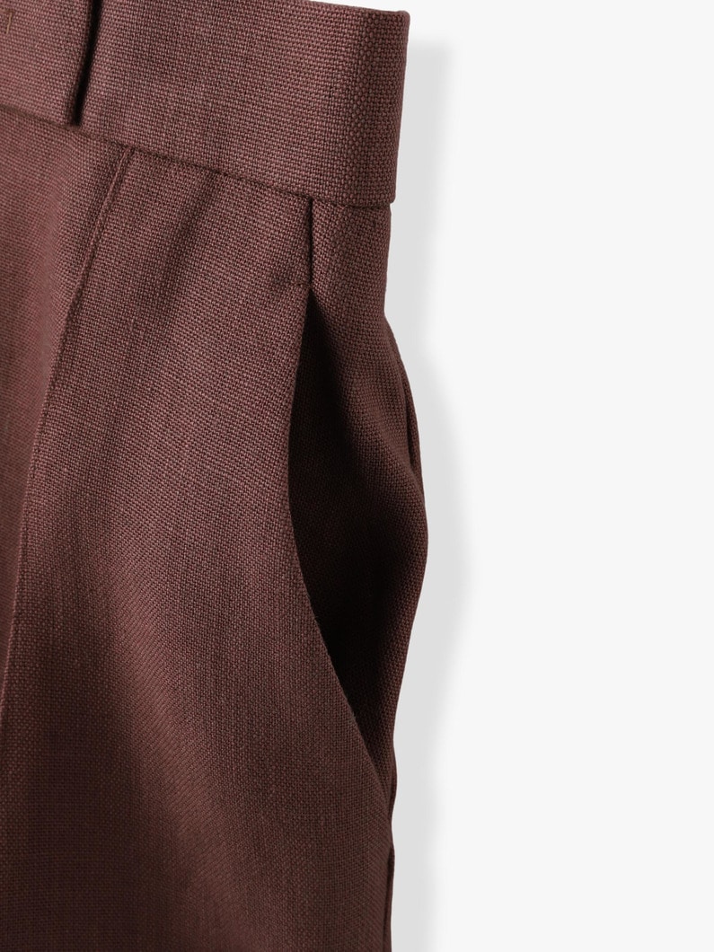 Botanical Medium Linen Pants (brown) 詳細画像 brown 5