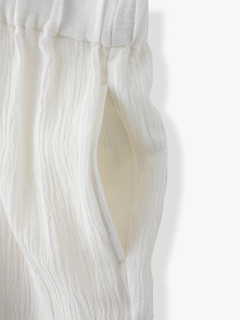 Linen Cotton Crepe Pants 詳細画像 ivory 4