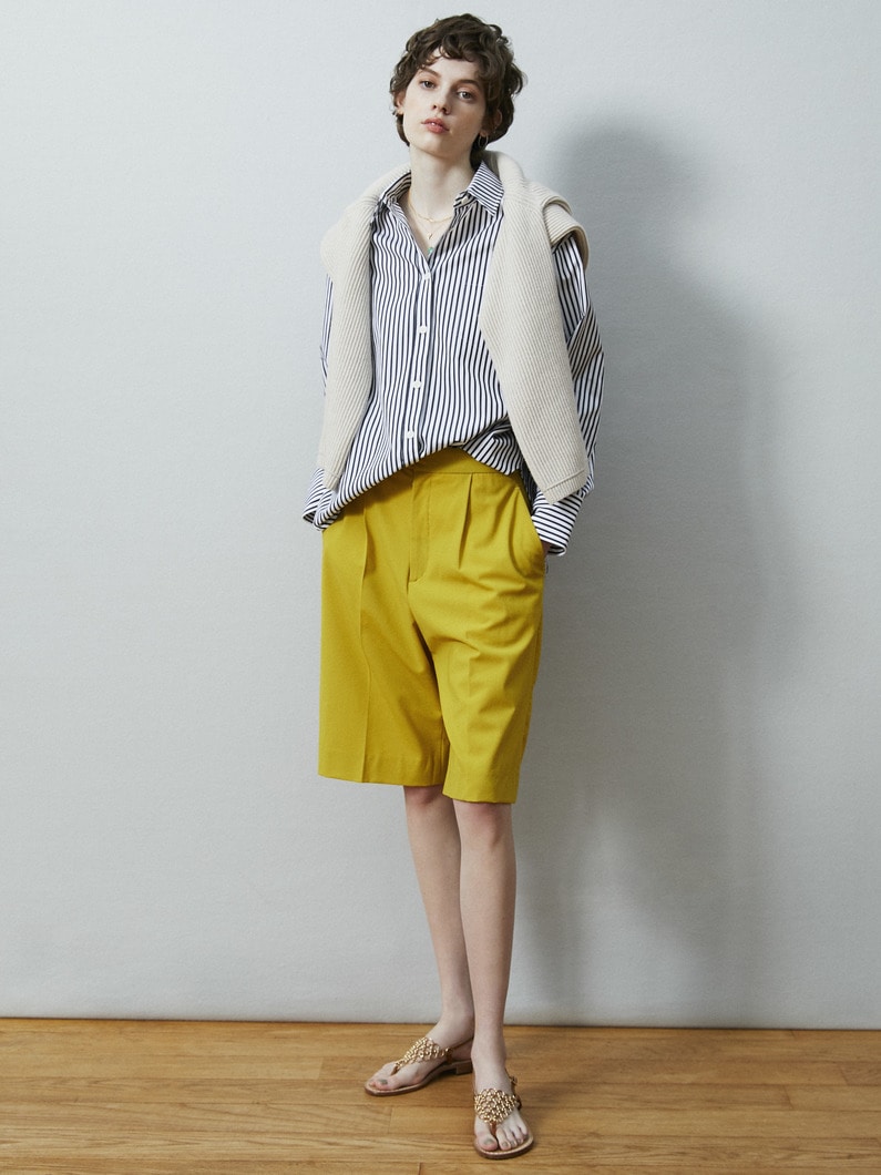 High West Front Pleat Shorts 詳細画像 yellow 1