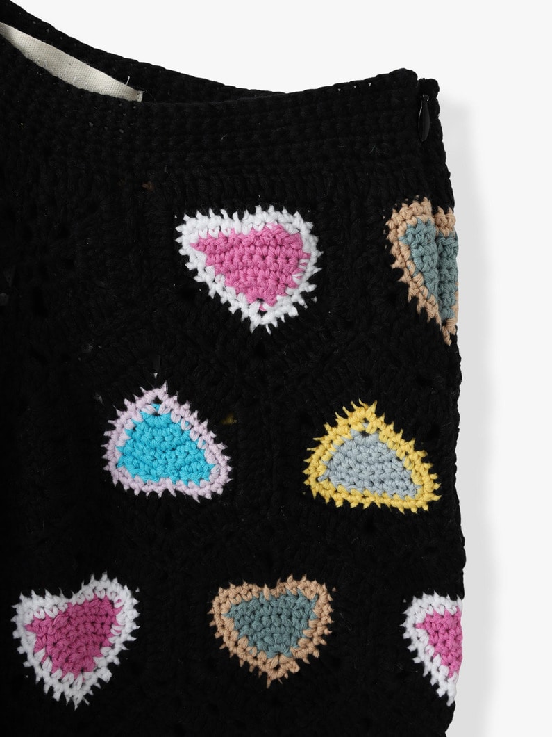 Heart Crochet Pants 詳細画像 black 4