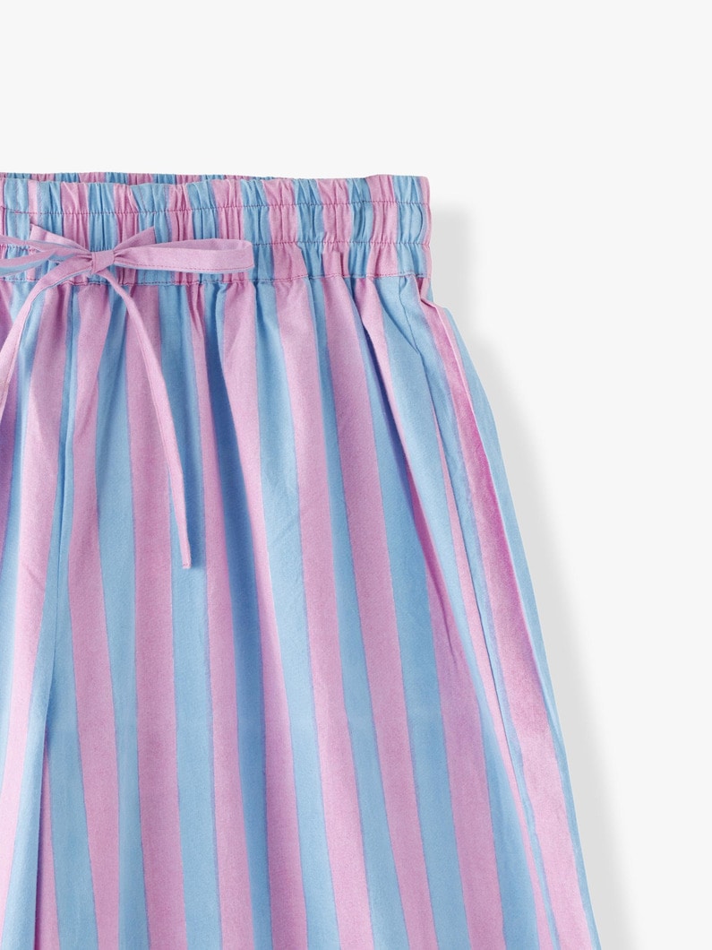 Drawstring Thick Striped Cotton Pants 詳細画像 pink 5