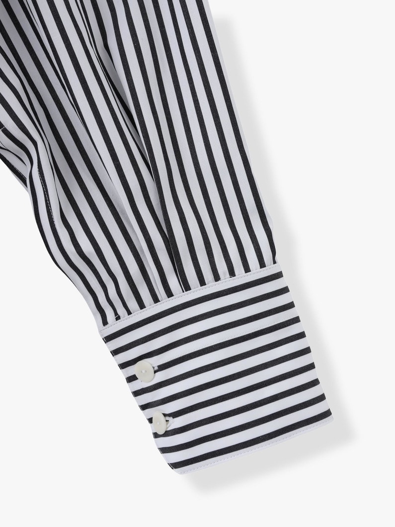Oversize Black Stripe Shirt 詳細画像 black 7
