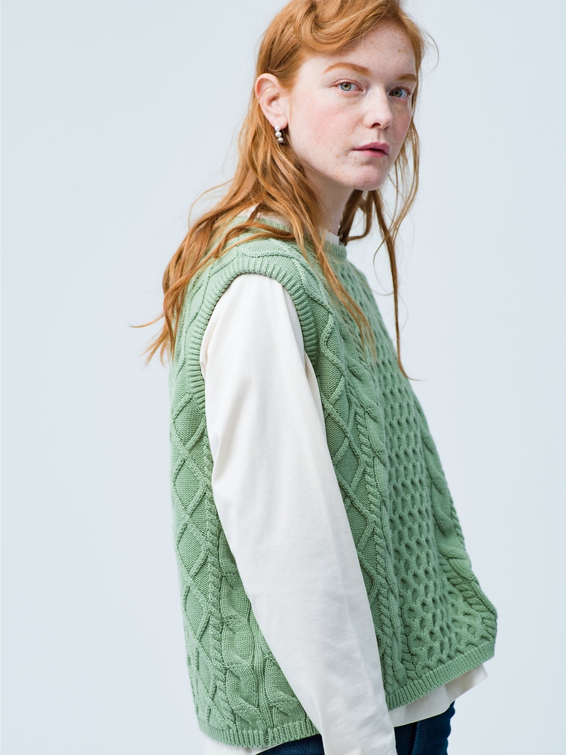 Jana Organic Cotton Vest 詳細画像 light green 3
