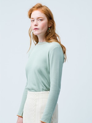 Color Stitch Knit Pullover 詳細画像 light green