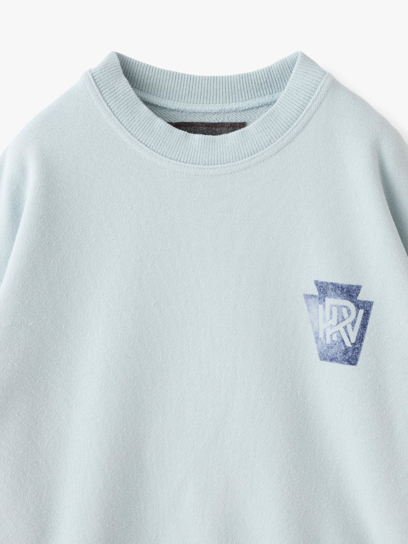 Faded Print Sweat Shirt 詳細画像 light blue 8