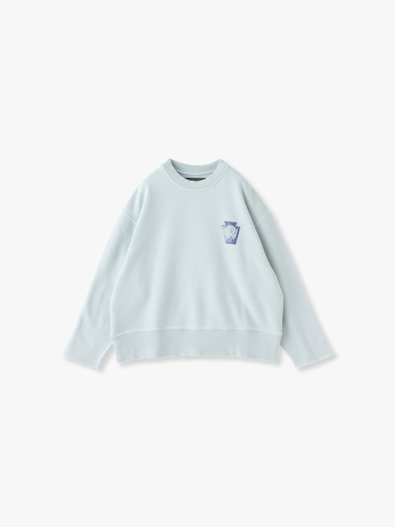 Faded Print Sweat Shirt 詳細画像 light blue 6