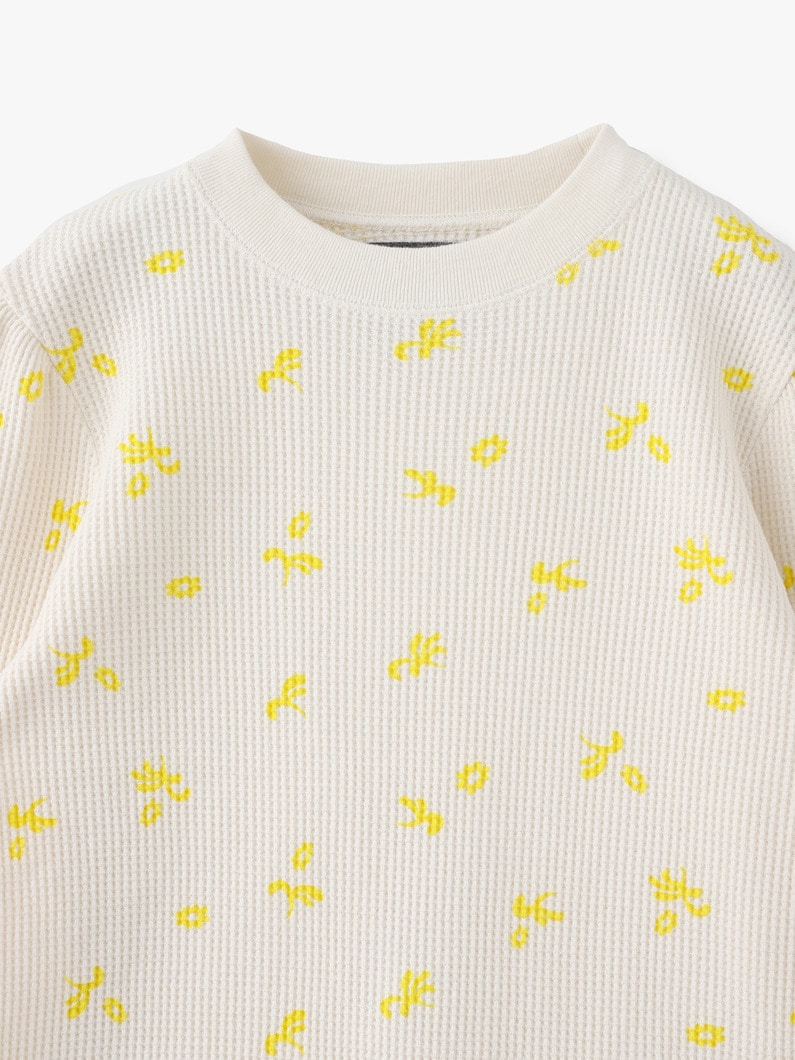 Shinme Print Waffle Pullover 詳細画像 ivory 9