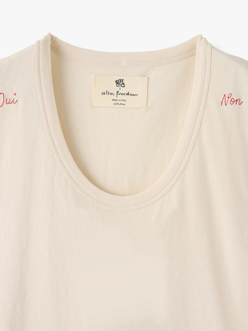 Embroidery Muscle SleevelessTop (Oui Non) 詳細画像 ivory 5