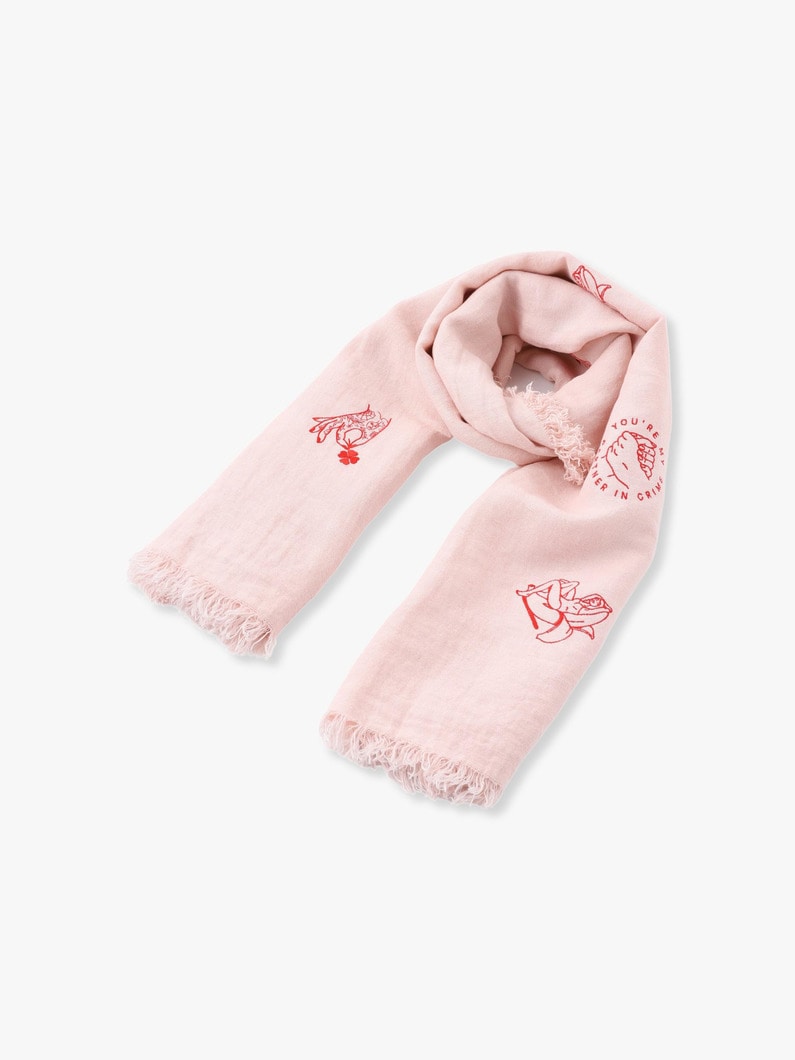 Embroidery Stole 詳細画像 pink 3