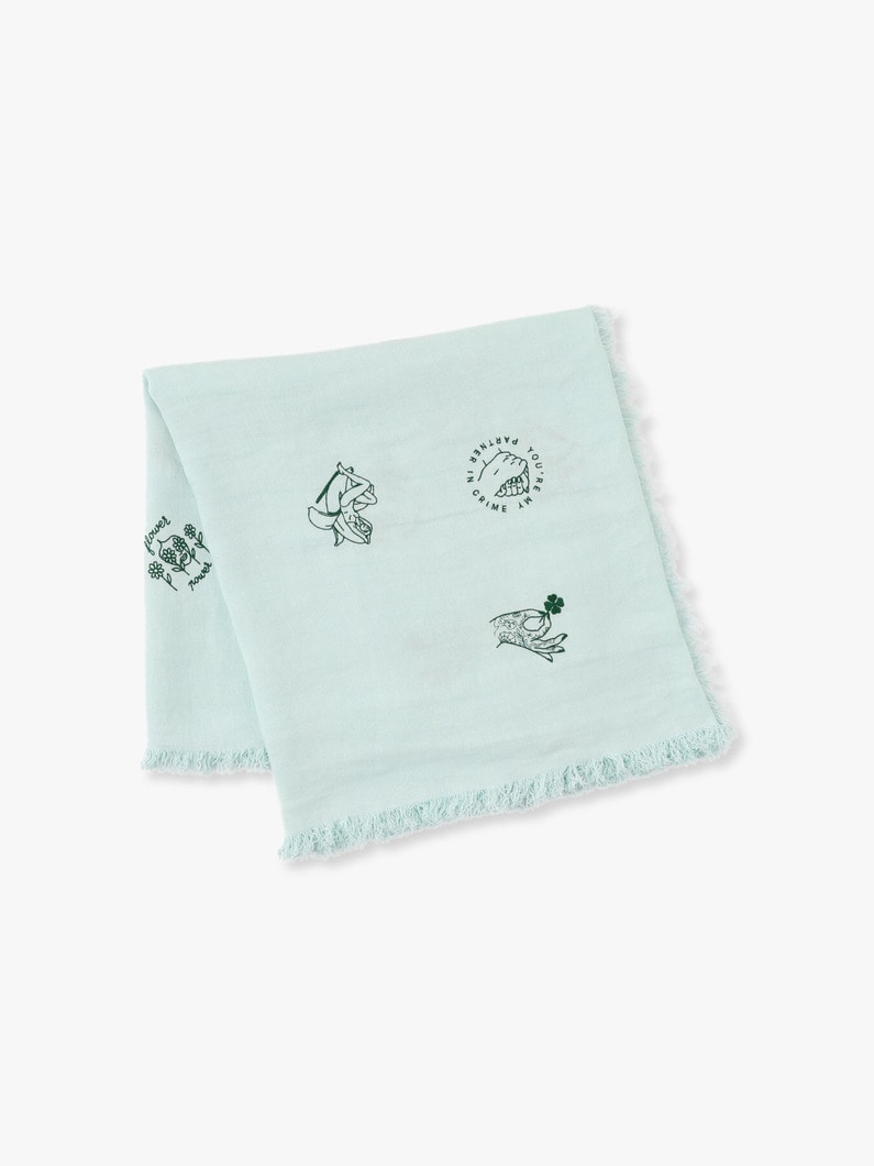 Embroidery Stole 詳細画像 green 1