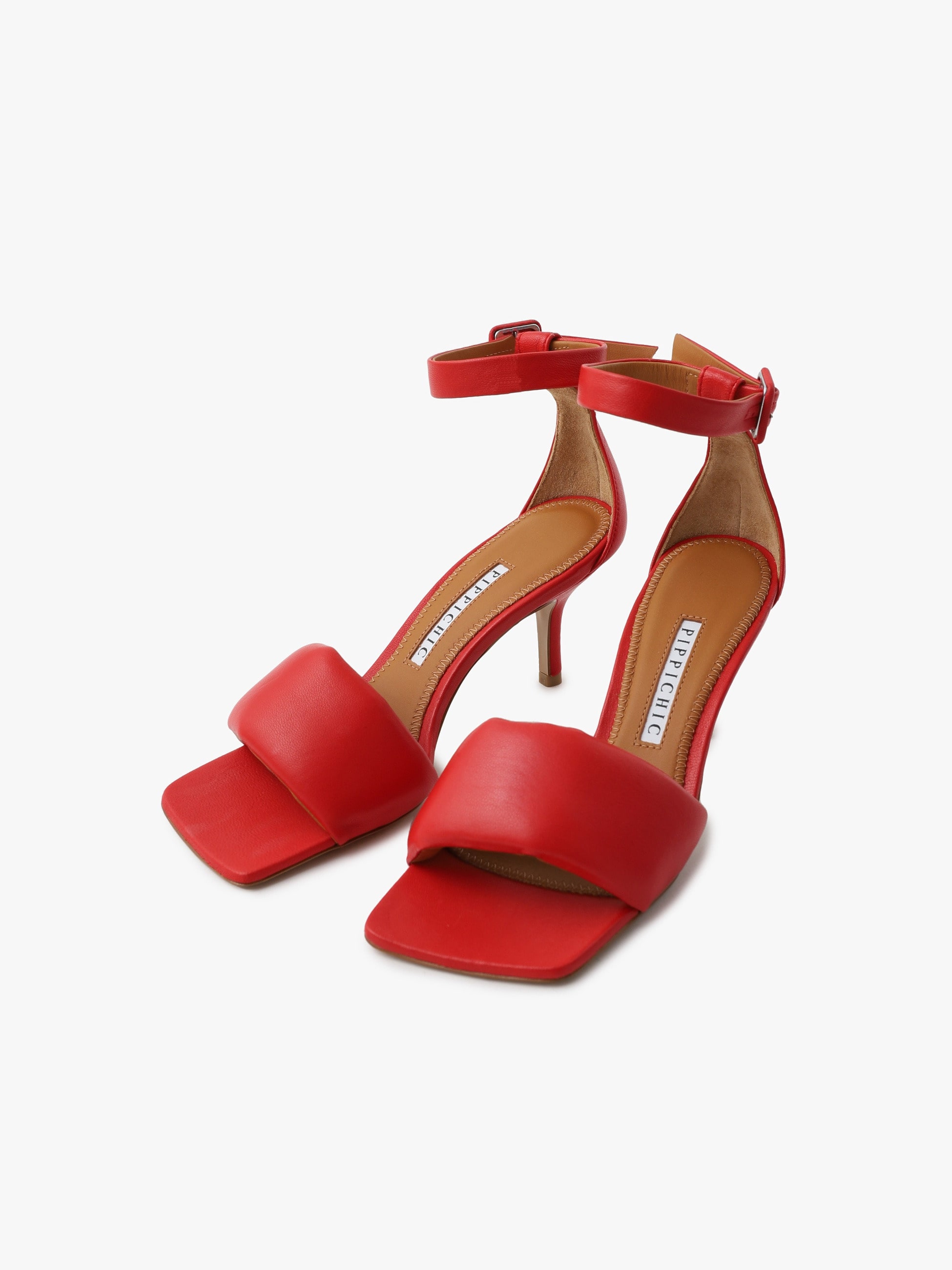 PIPPICHIC スクエアカット クロスストラップサンダル - elc.or.jp