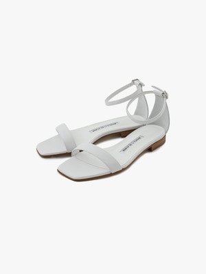 White Chafla Ankle Strap Sandal｜MANOLO BLAHNIK(マノロ ブラニク 