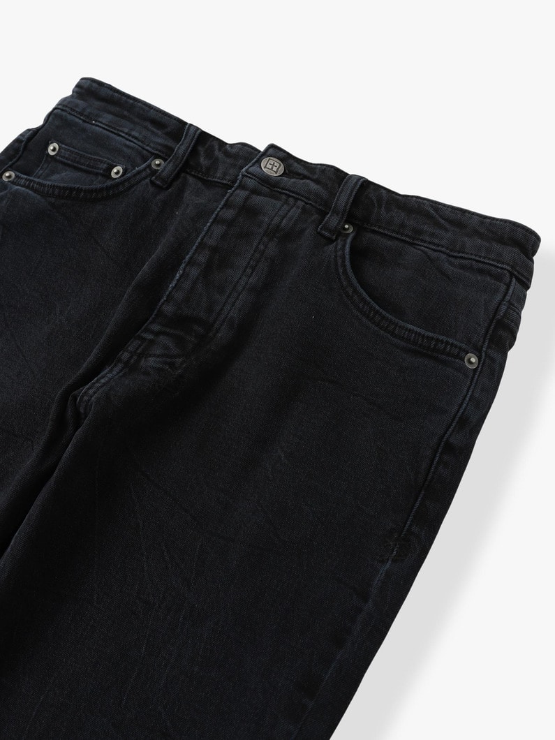 Hazlow Premium Straight Denim Pants 詳細画像 black 3