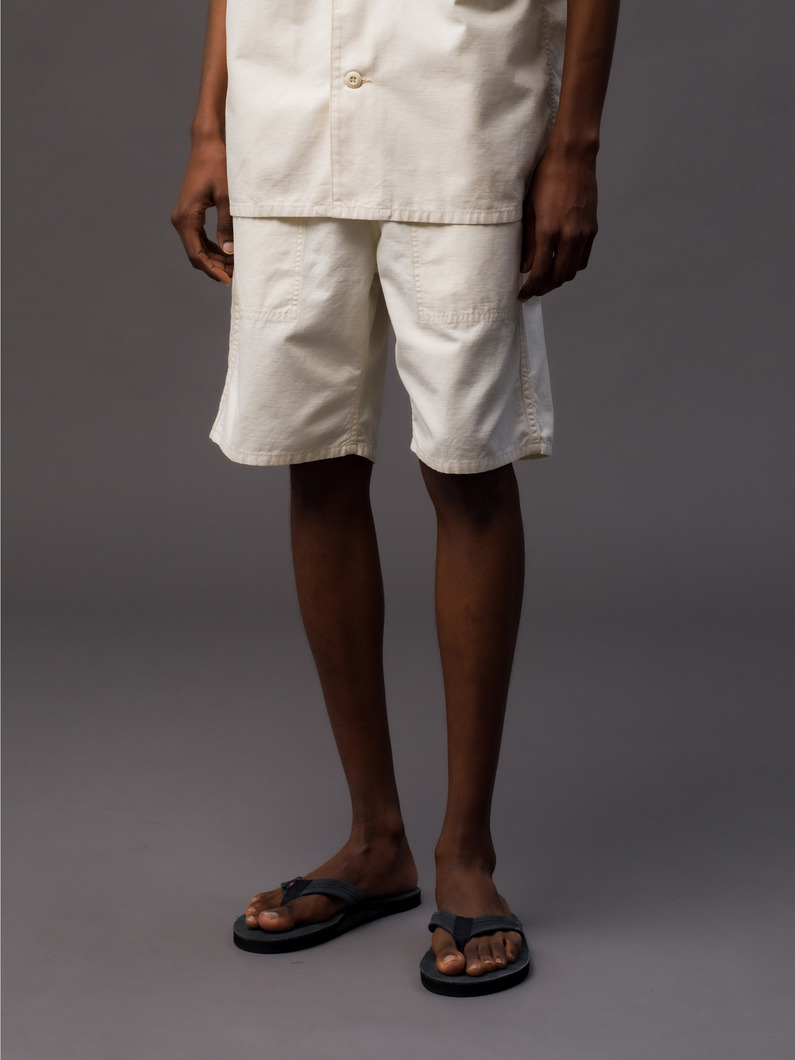 Cotton Linen Utility Shorts 詳細画像 off white 1