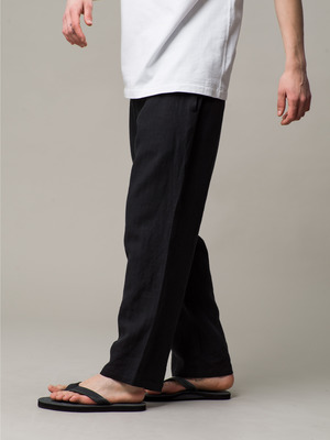 French Linen Easy Pants 詳細画像 black