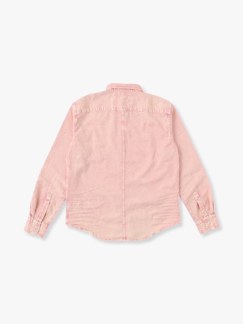 Luke Washed Denim Shirt (Pink) 詳細画像 pink 2