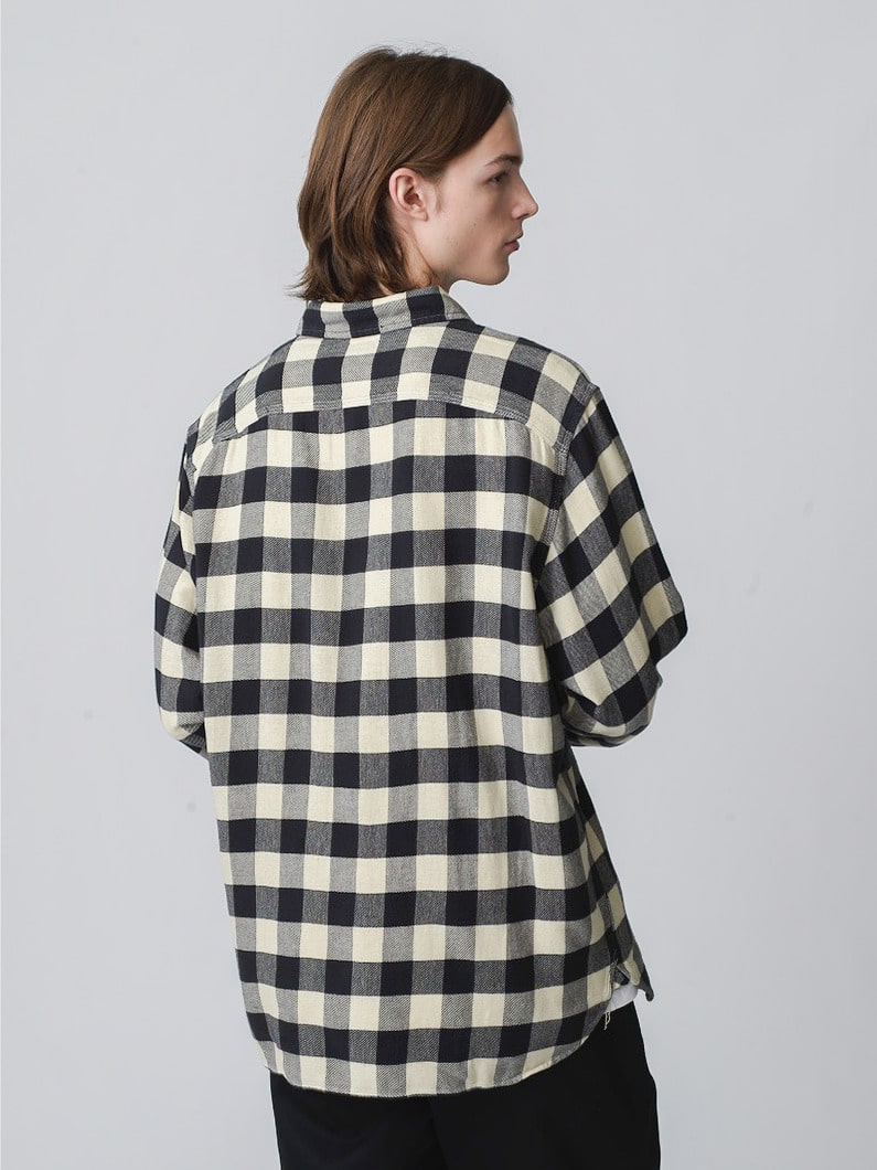 Buffalo Checked Twill Work Shirt 詳細画像 off white 2