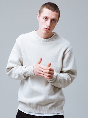 Recycled Denim Sweater 詳細画像 white