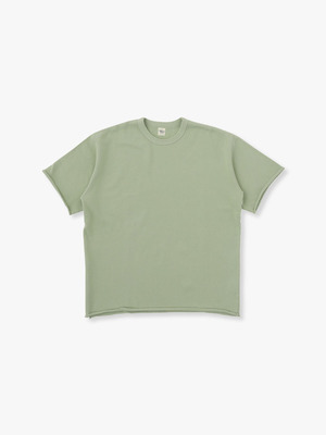 French Terry Cut Off Crew Neck Tee 詳細画像 green