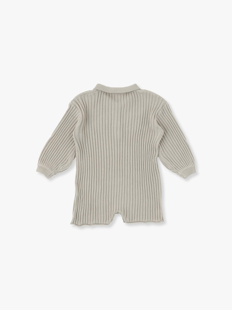 Essential Knit Long Rompers 詳細画像 light gray 2