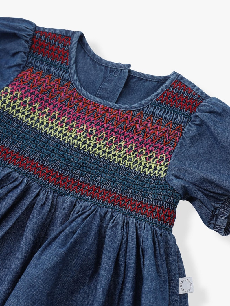 Embroidery Smock Dress 詳細画像 blue 3