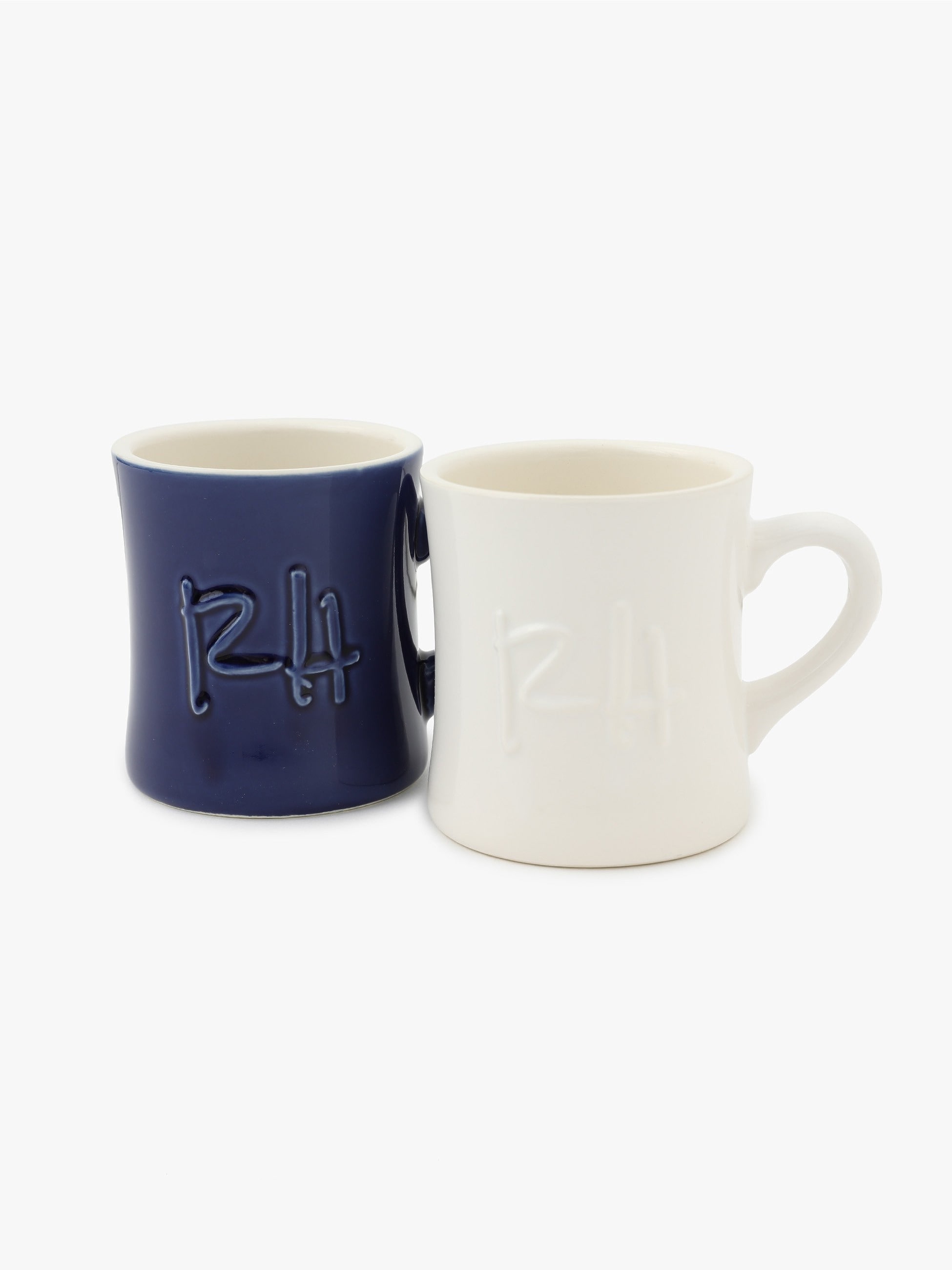 RH Emboss Logo Mug Set (navy/white)