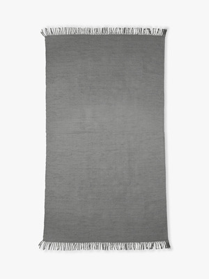 Cotton Hand Made Rug (107×196cm) 詳細画像 gray