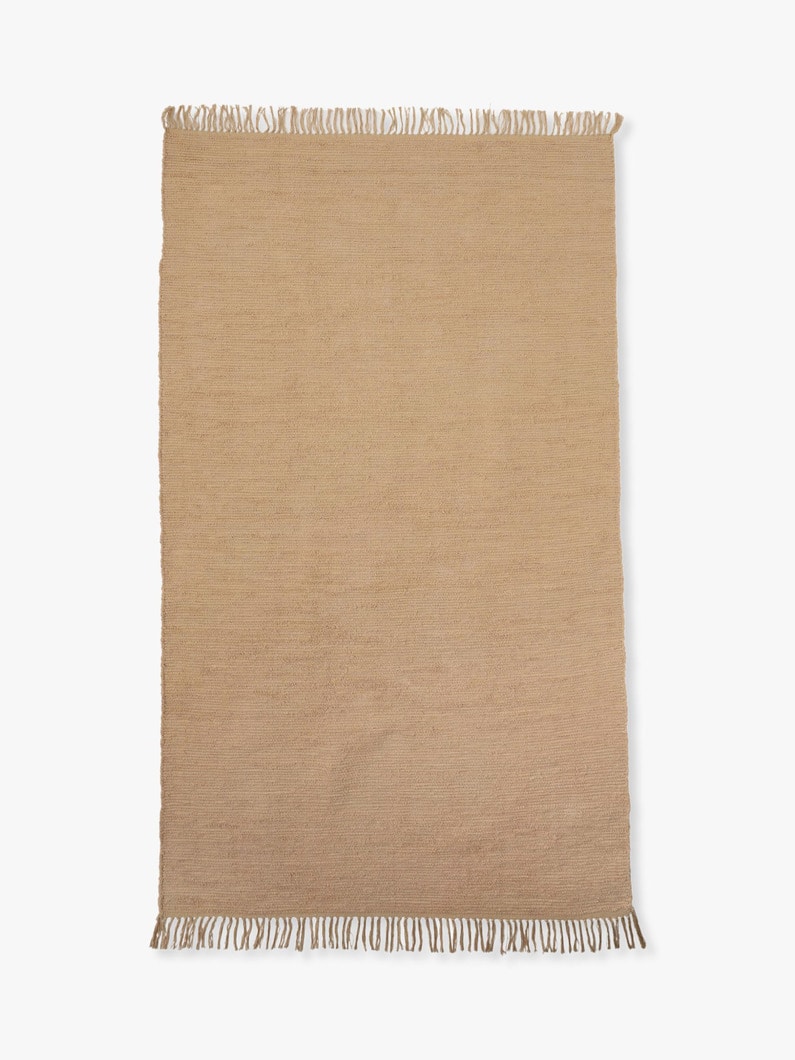 Cotton Hand Made Rug (107×196cm) 詳細画像 beige 1
