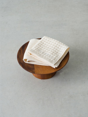 Fair Trade Waffle Towel Handkerchief 詳細画像 off white