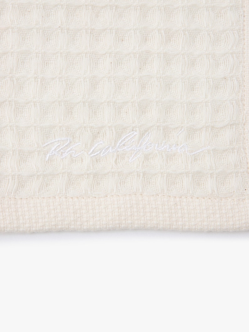 Fair Trade Waffle Towel Handkerchief 詳細画像 off white 3