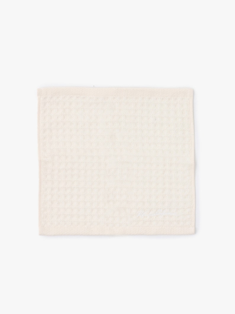 Fair Trade Waffle Towel Handkerchief 詳細画像 off white 2