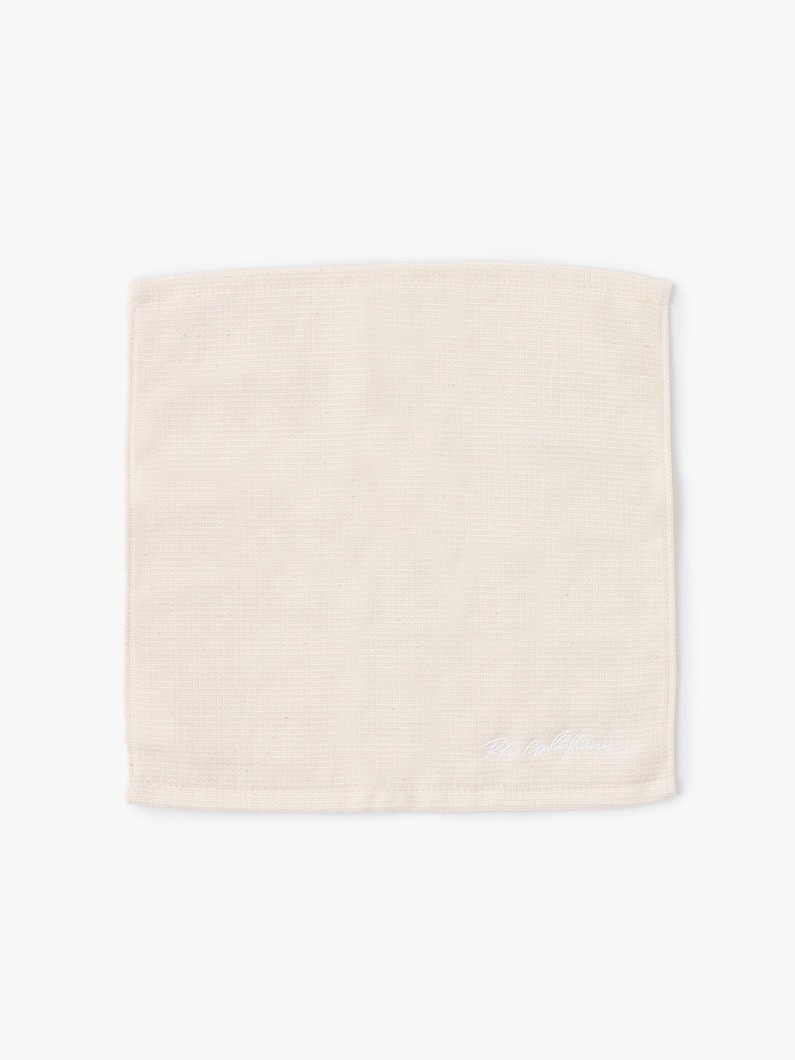 Fair Trade Small Waffle Towel Handkerchief 詳細画像 off white 2