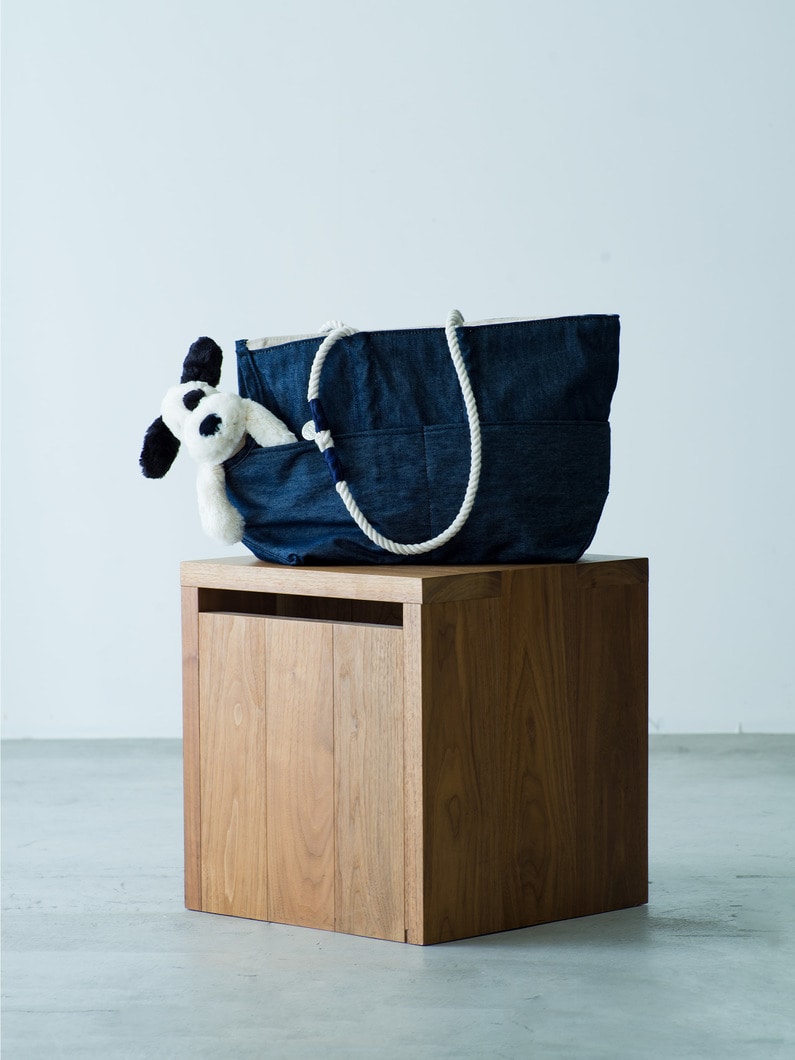 Recycled Denim Pet Carry Tote Bag 詳細画像 indigo 1