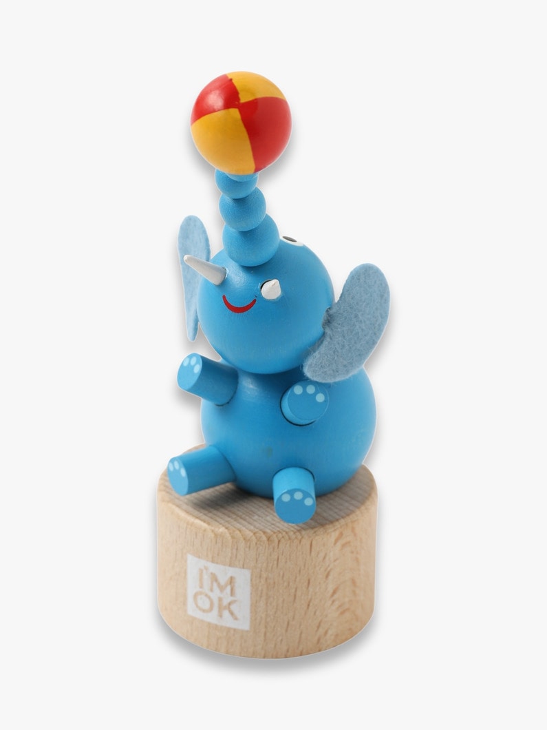 Blue Elephant Push Toy 詳細画像 blue 1