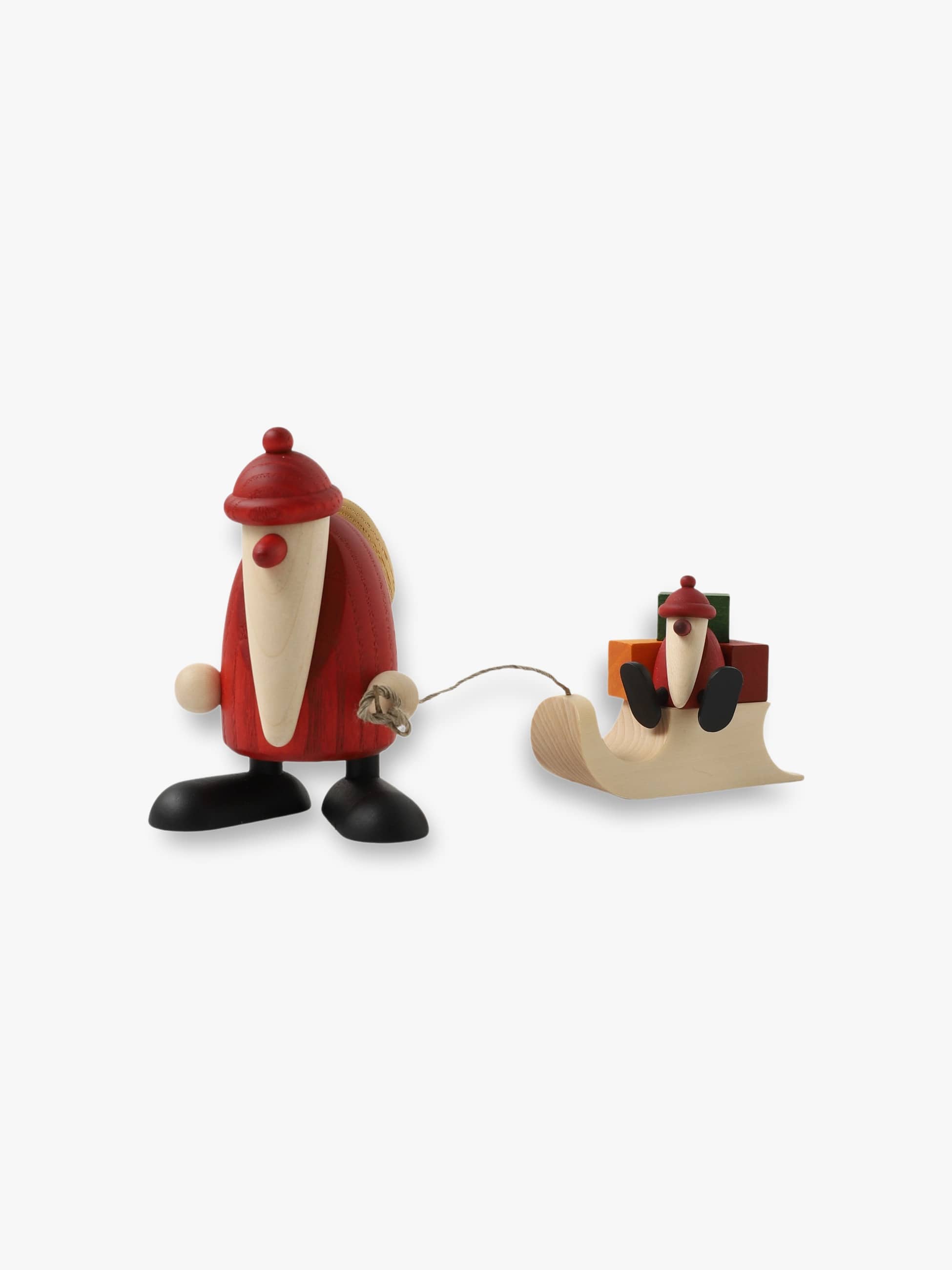 Santa Claus with Little Santa Wood Figure｜Björn Köhler(ビヨルン