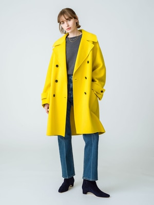 Wool Beaver Pea Coat 詳細画像 yellow