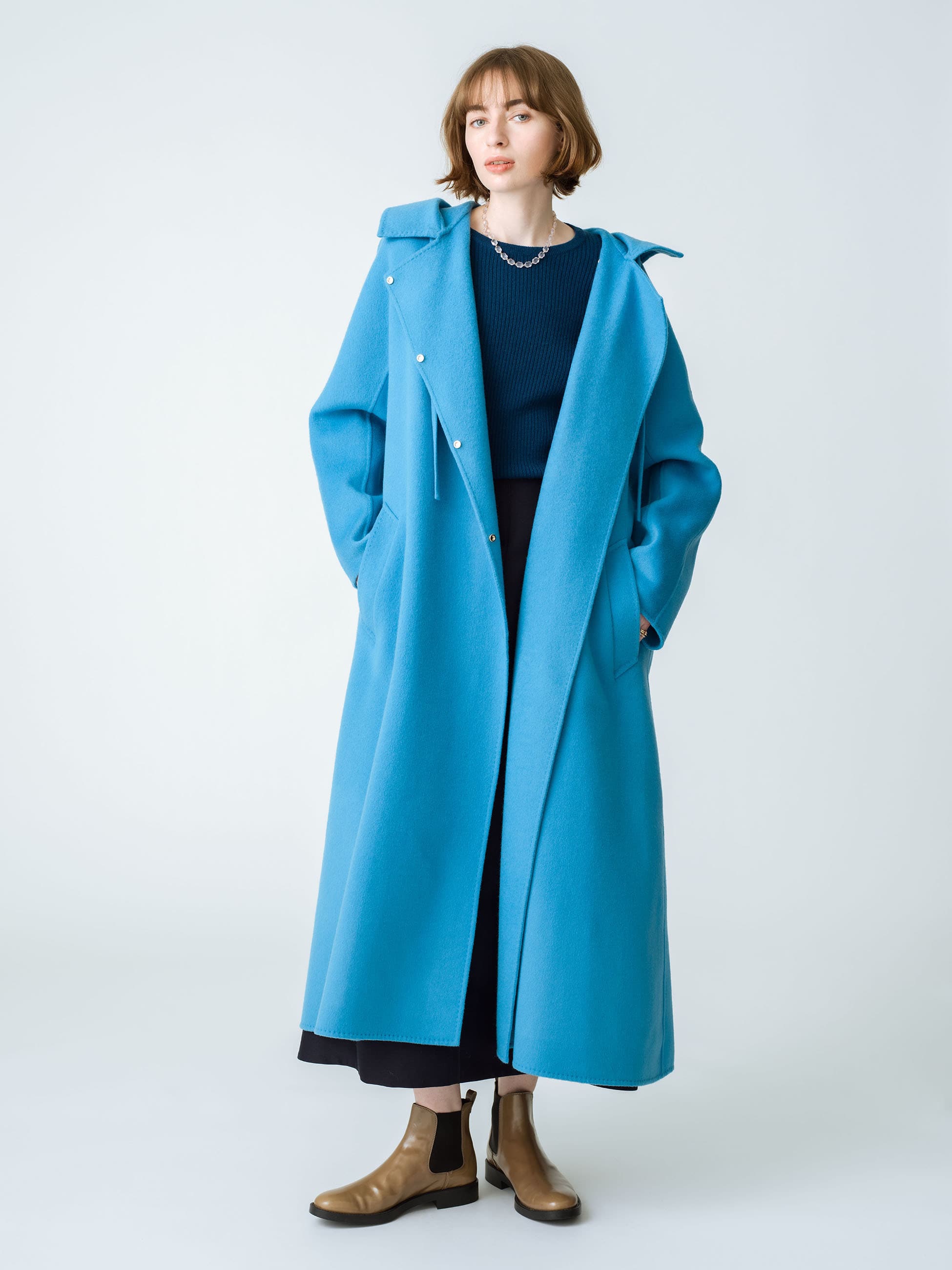 Wool Beaver Hooded Long Coat｜ebure(エブール)｜Ron Herman