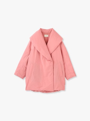 Form Down Shawl Collar Short Coat 詳細画像 pink