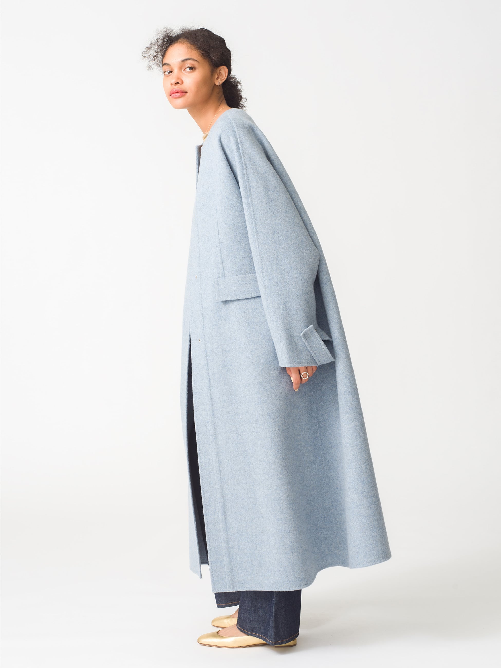 Melange Beaver Colorless Coat｜ebure(エブール)｜Ron Herman